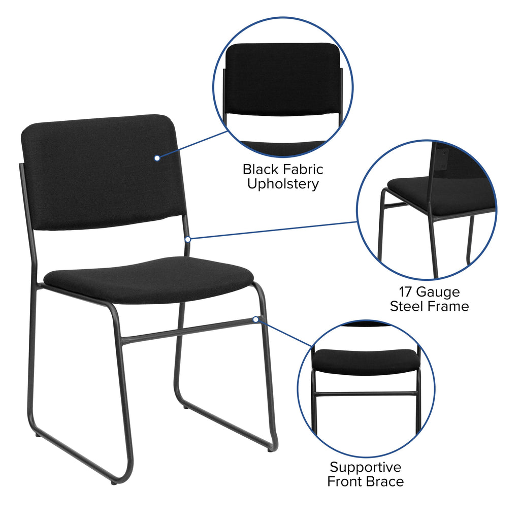FLASH High Density Stacking Chair 227kg Capacity Sled Base