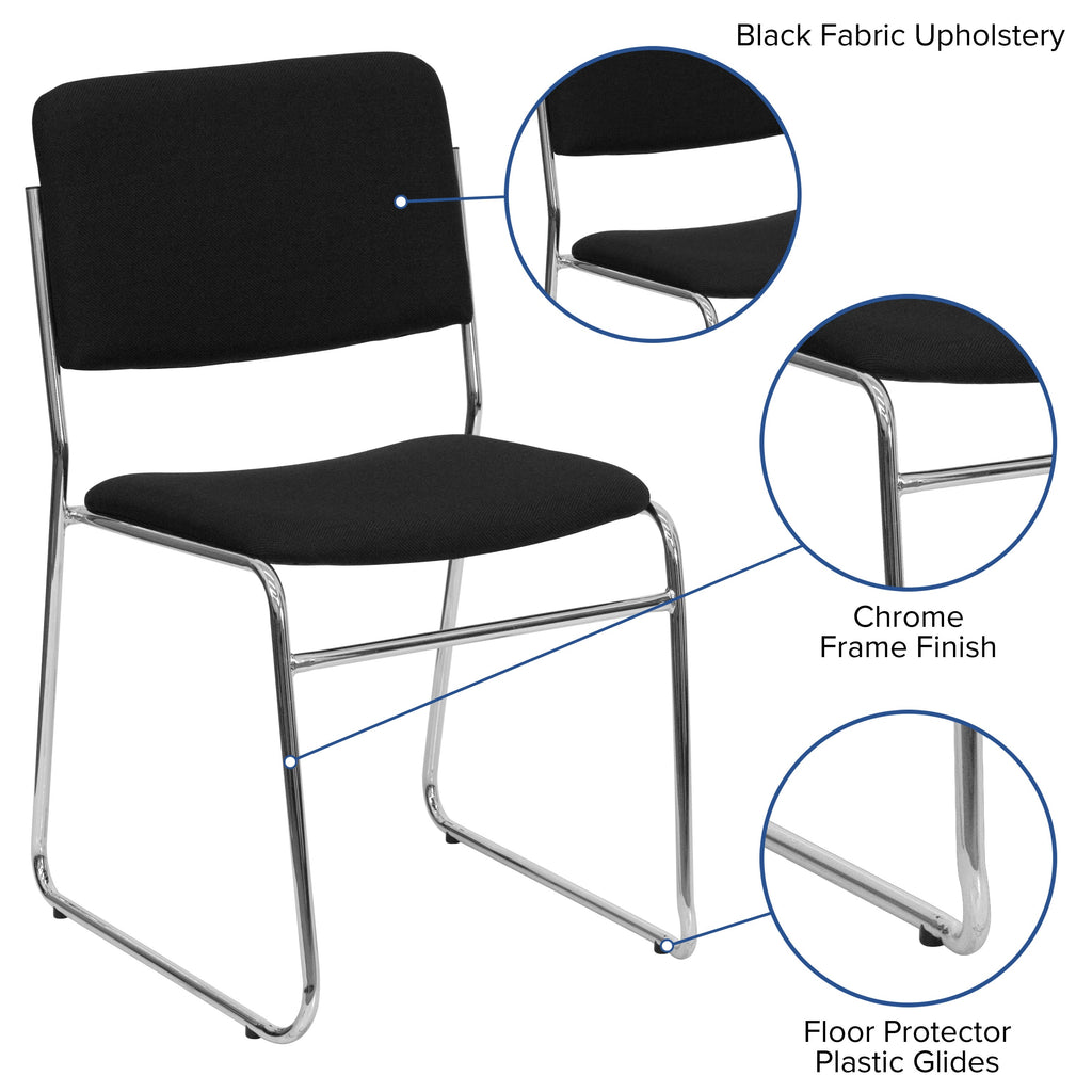 FLASH High Density Stacking Chair 227kg Capacity Sled Base