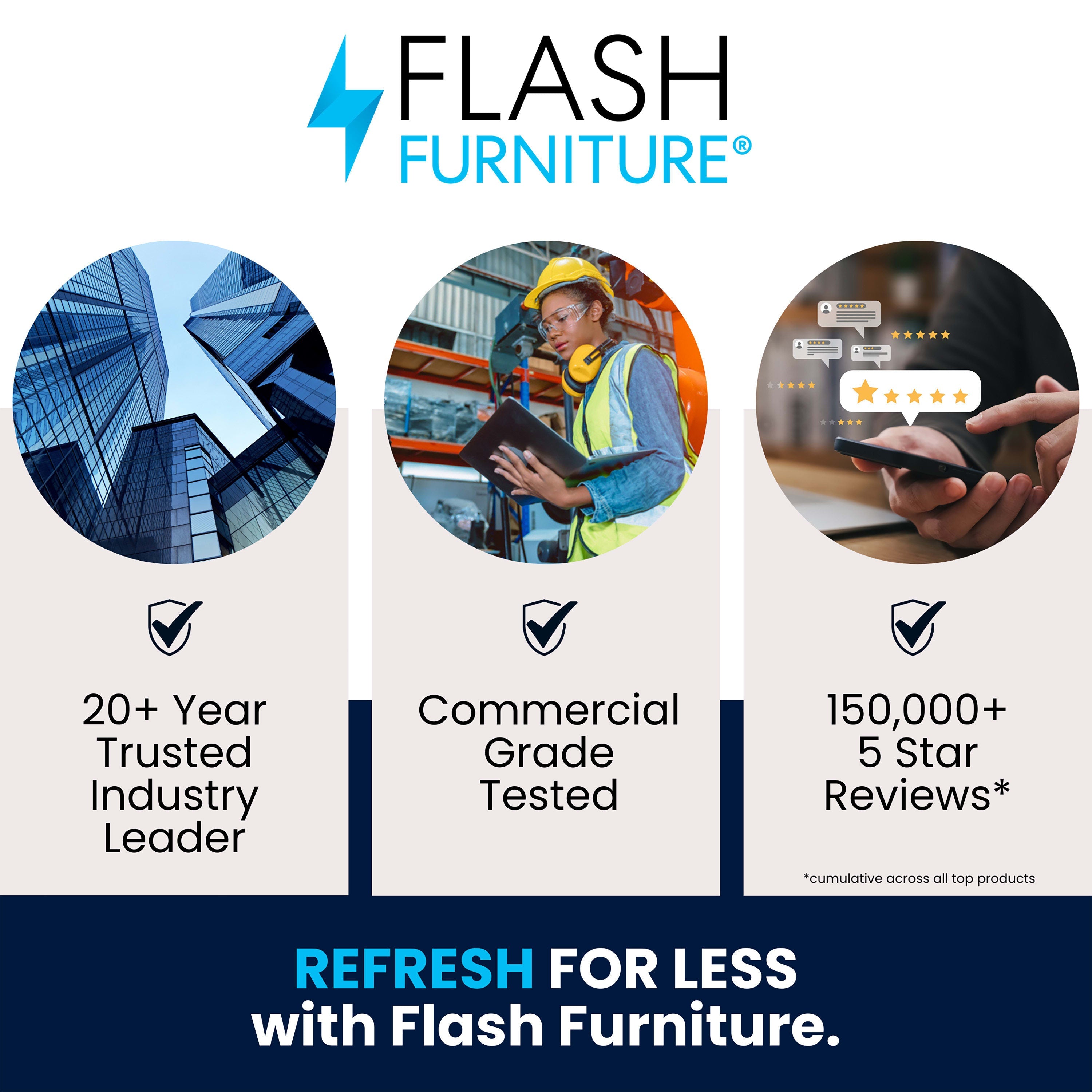 FLASH High Density Stacking Chair 227kg Capacity Sled Base