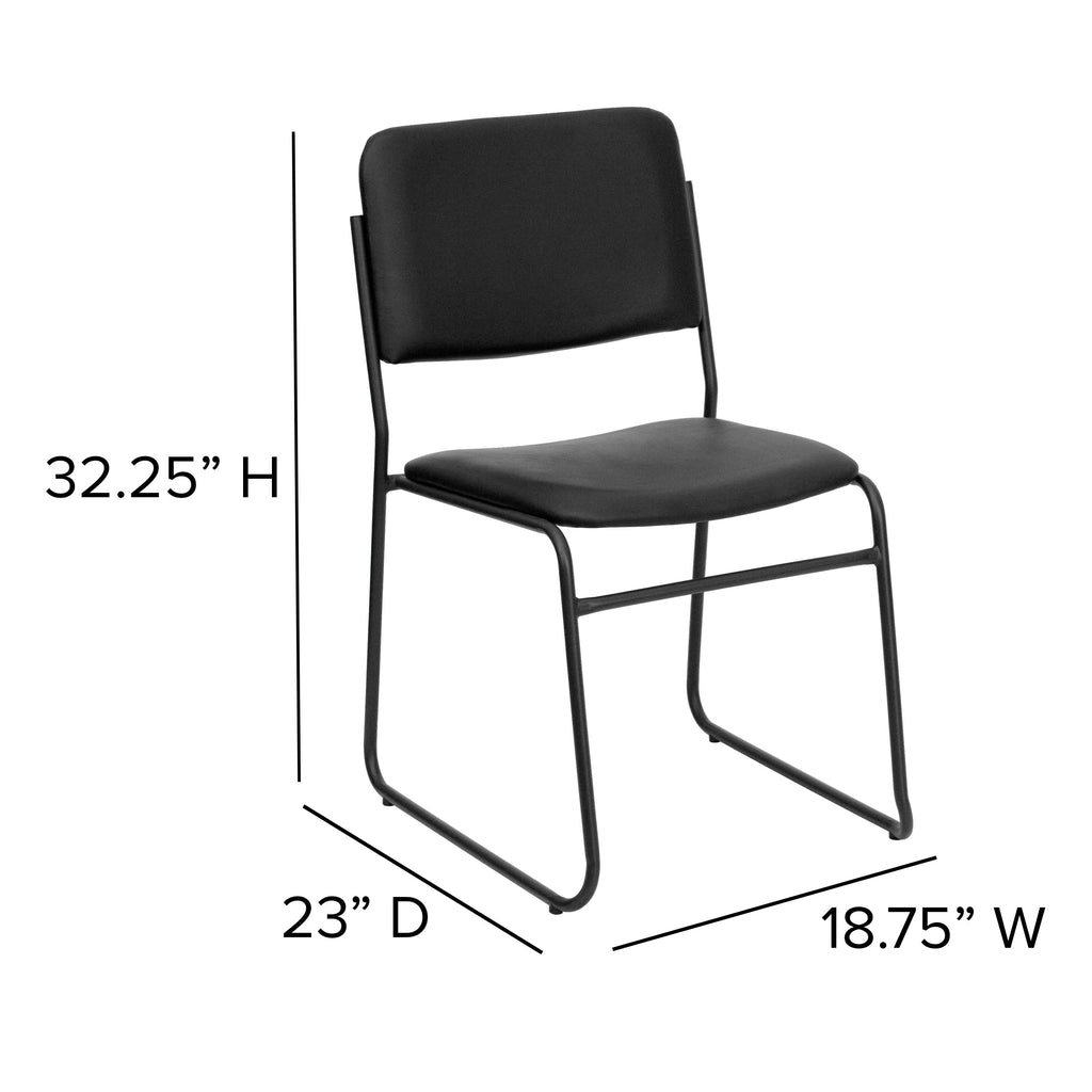 FLASH High Density Stacking Chair 227kg Capacity Sled Base