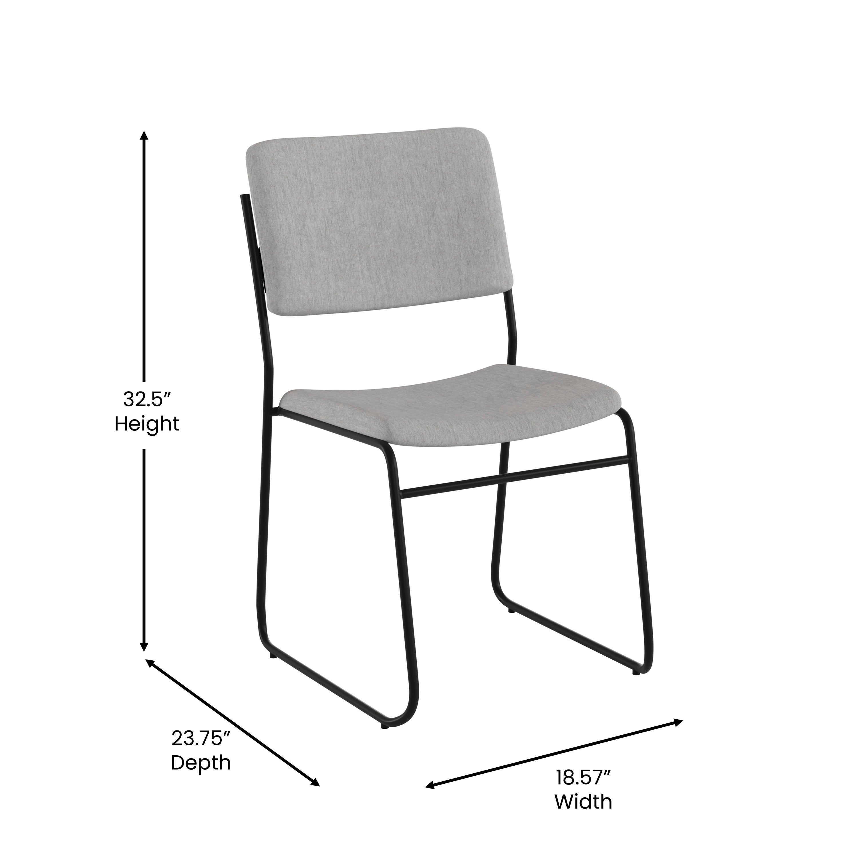FLASH High Density Stacking Chair 227kg Capacity Sled Base