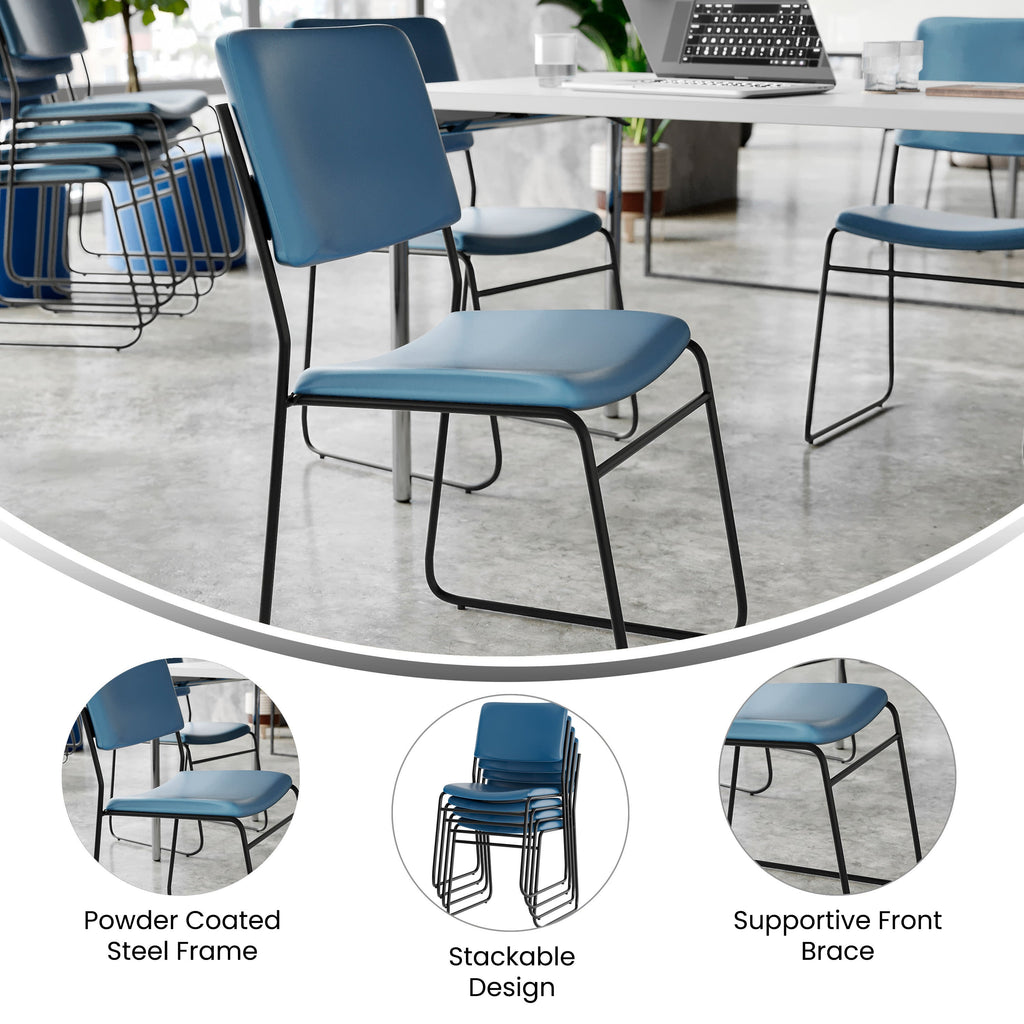 FLASH High Density Stacking Chair 227kg Capacity Sled Base