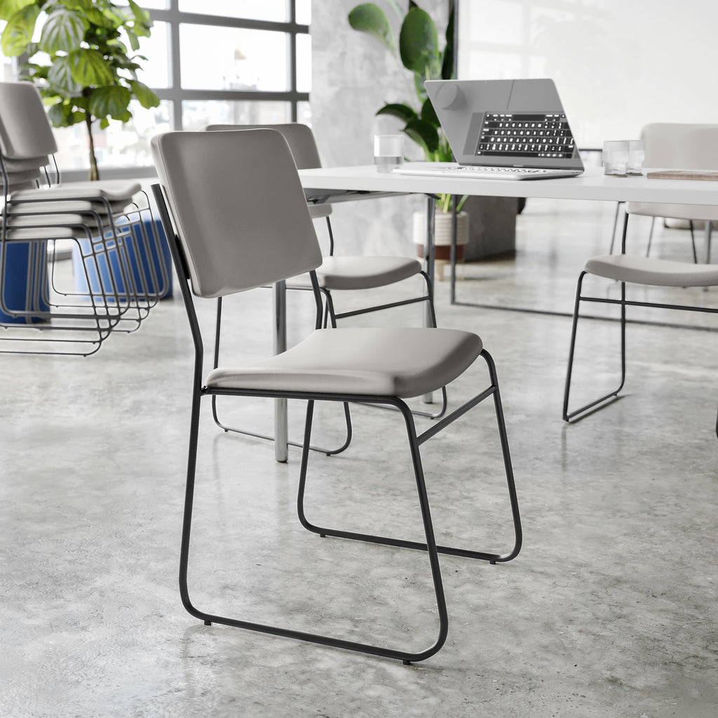 FLASH High Density Stacking Chair 227kg Capacity Sled Base