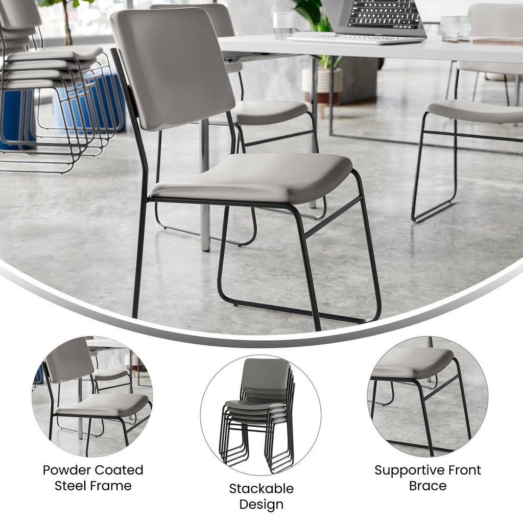 FLASH High Density Stacking Chair 227kg Capacity Sled Base