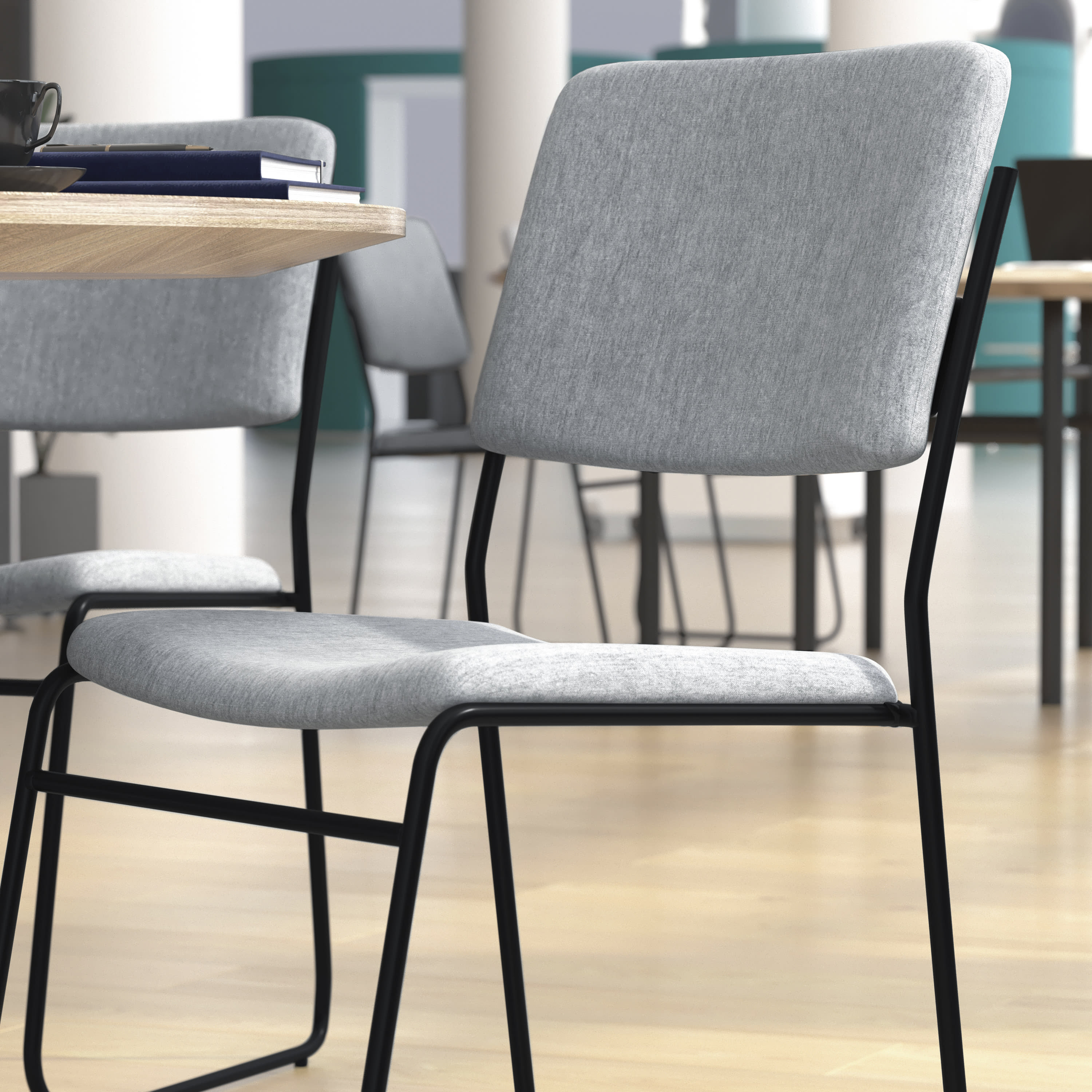 FLASH High Density Stacking Chair 227kg Capacity Sled Base